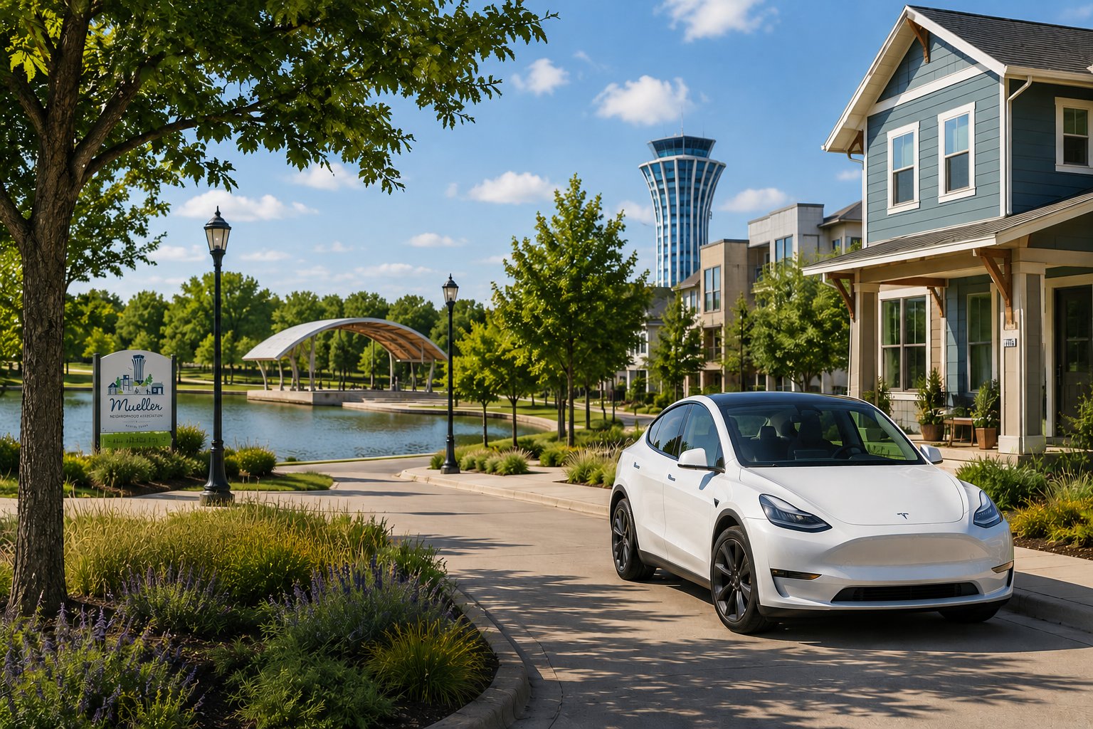 Tesla in the Mueller neighborhood, Austin — CurrentDetail mobile detailing service